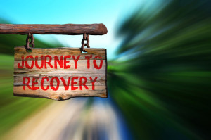 Journey to recovery sign